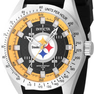 Invicta Men's 47858 NFL Pittsburgh Steelers Quartz Multifunction Black, Yellow Dial Watch