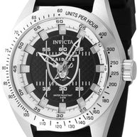 Invicta Men's 47859 NFL Las Vegas Raiders Quartz Multifunction Black, White Dial Watch