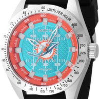 Invicta Men's 47861 NFL Miami Dolphins Quartz Multifunction Orange, Light Blue Dial Watch