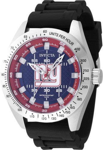 Invicta Men's 47863 NFL New York Giants Quartz Multifunction Blue, Red Dial Watch