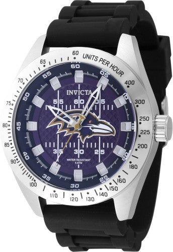 Invicta Men's 47864 NFL Baltimore Ravens Quartz Multifunction Black, Blue Dial Watch