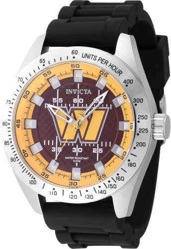 Invicta Men's 47866 NFL Washington Commanders Quartz Multifunction Yellow, Dark Red Dial Watch
