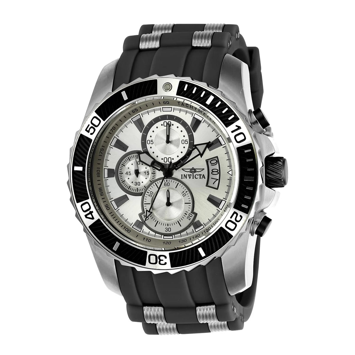 Invicta Men's 22428 Pro Diver Quartz Multifunction Silver Dial Watch