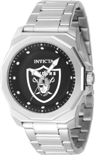 Invicta Men's 47922 NFL Las Vegas Raiders Quartz 3 Hand Black Dial Watch