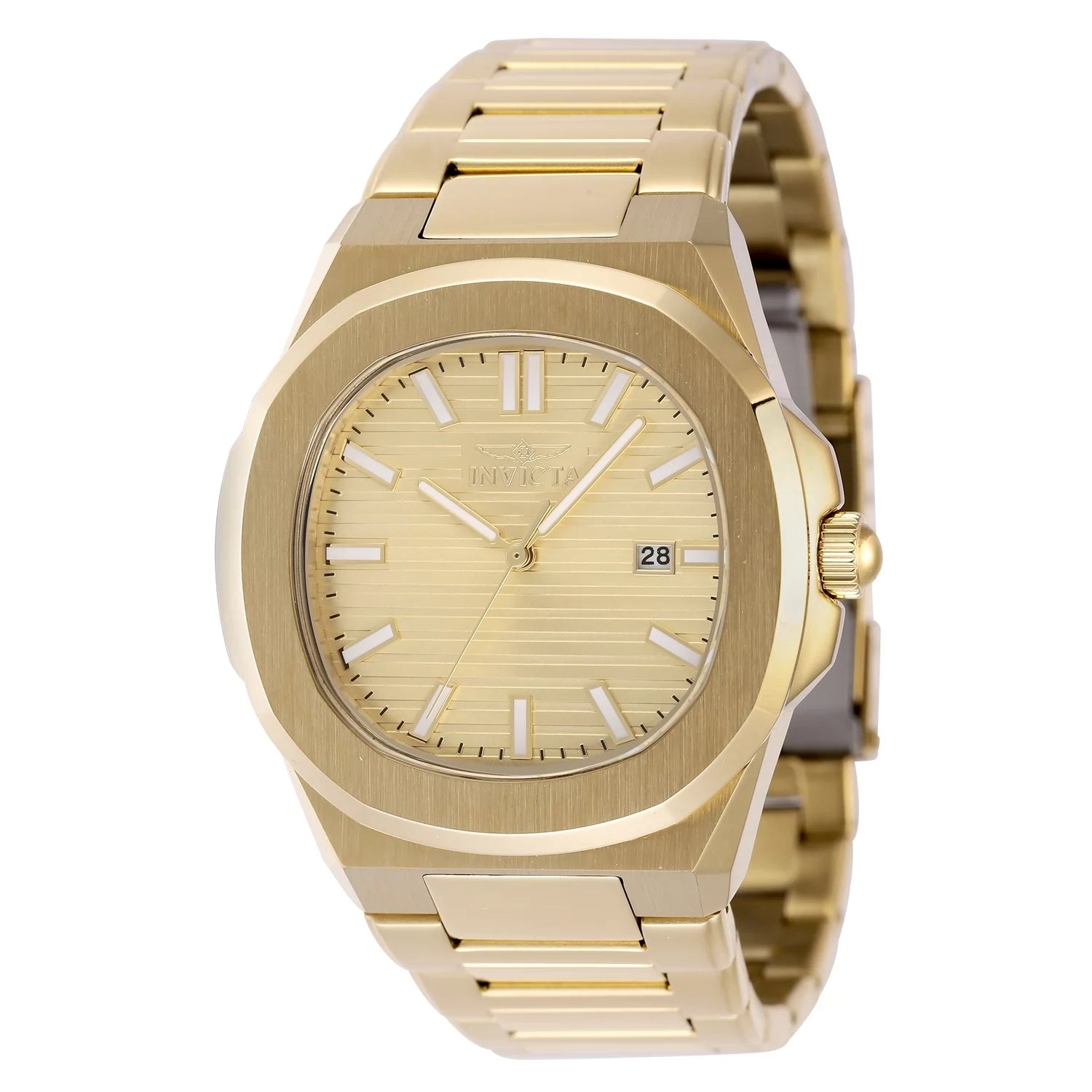 Invicta Men's 48520 Speedway Quartz 3 Hand Gold Dial Watch