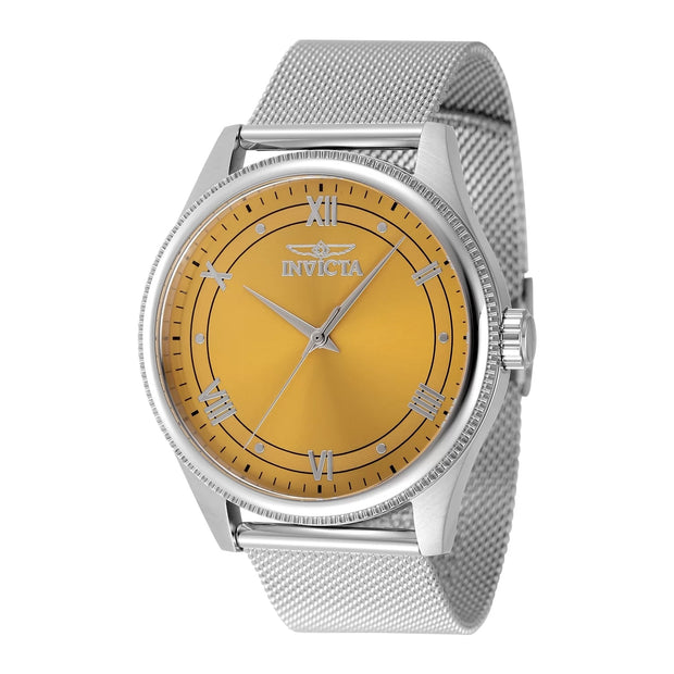 Invicta Men's 48481 Celestial Quartz 3 Hand Yellow Dial Watch