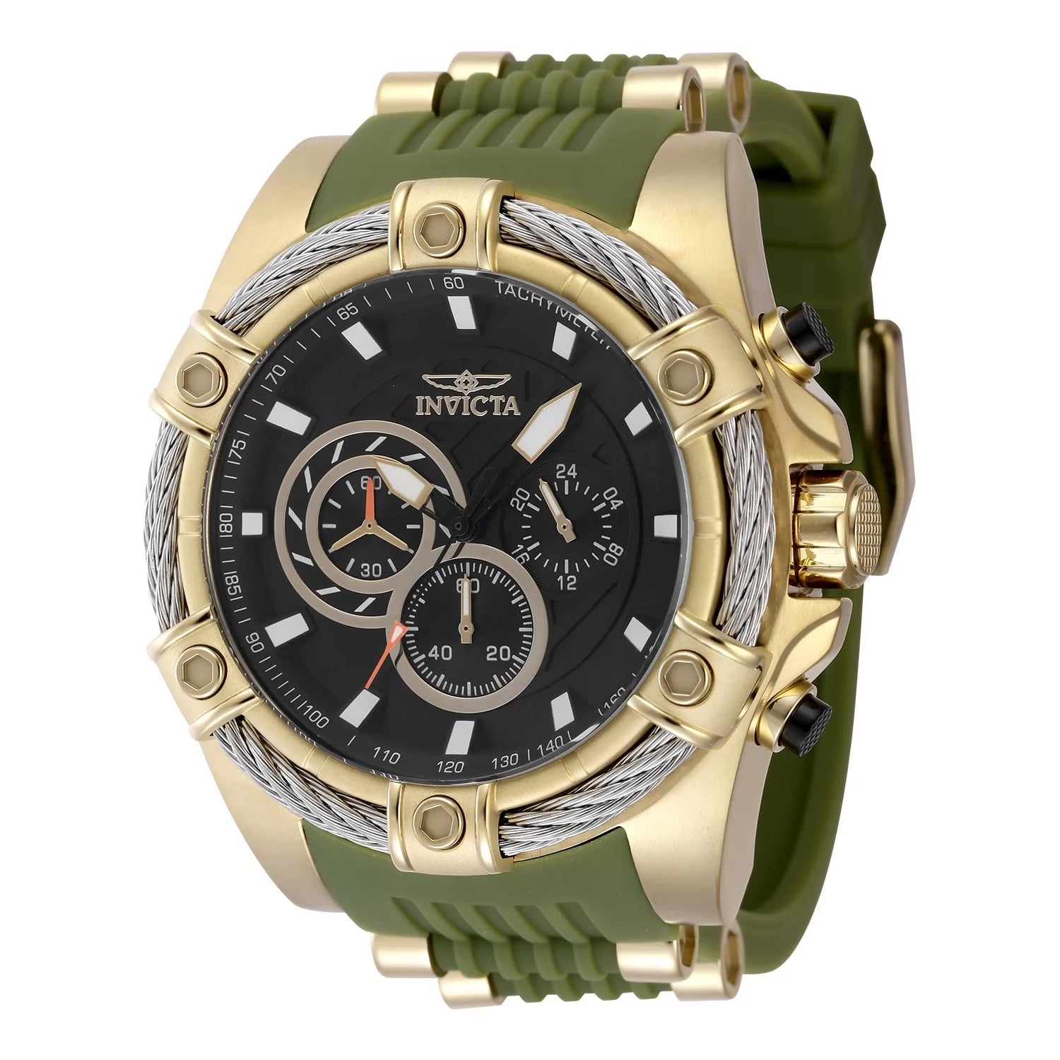 Invicta Men's 48385 Bolt Quartz VD54 Black Dial Watch