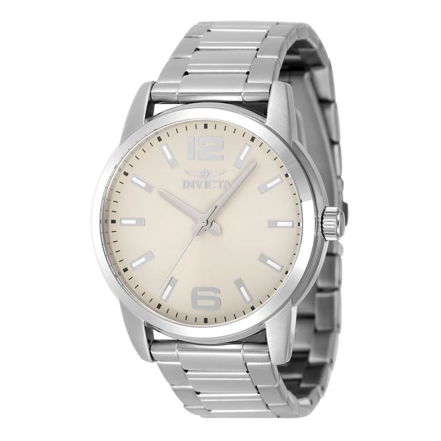 Invicta Men's 48492 Celestial Quartz 3 Hand Ivory Dial Watch
