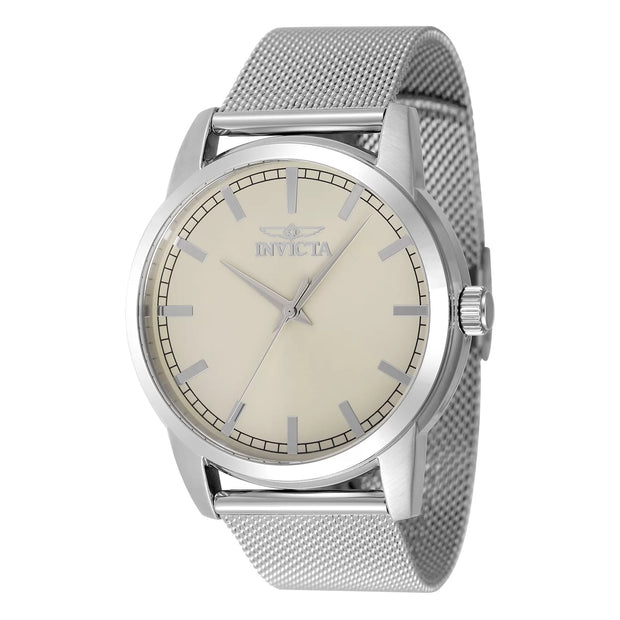 Invicta Men's 48505 Celestial Quartz 3 Hand Ivory Dial Watch