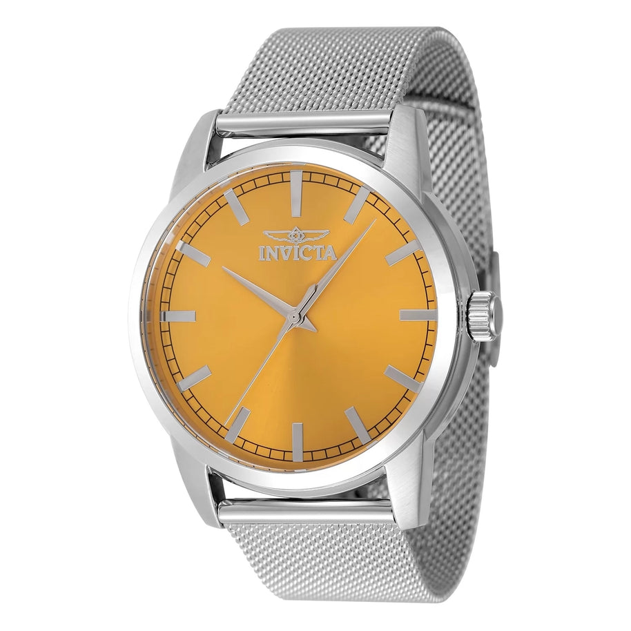 Invicta Men's 48506 Celestial Quartz 3 Hand Yellow Dial Watch