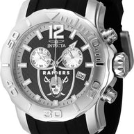 Invicta Men's 48002 NFL Las Vegas Raiders Quartz Multifunction Black Dial Watch