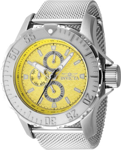 Invicta Men's 48014 Vintage Quartz Chronograph Yellow Dial Watch