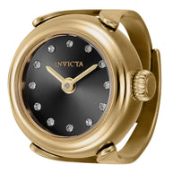 Invicta Women's 44482 Mini Quartz 2 Hand Black Dial Ring Watch