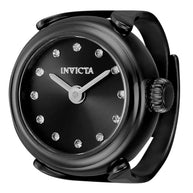 Invicta Women's 44484 Mini Quartz 2 Hand Black Dial Ring Watch