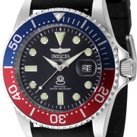 Invicta Men's 48215 Pro Diver Quartz 3 Hand Black Dial Watch