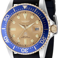 Invicta Men's 48216 Pro Diver Quartz 3 Hand Gold Dial Watch