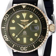 Invicta Men's 48217 Pro Diver Quartz 3 Hand Military Green Dial Watch
