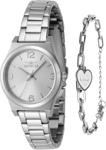 Invicta Women's 48246 Angel Quartz 3 Hand Silver Dial Watch