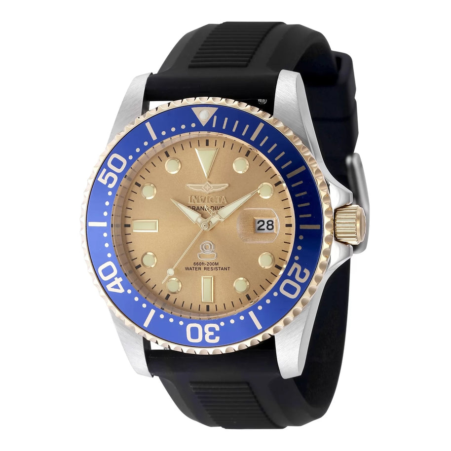 Invicta Men's 48216 Pro Diver Quartz 3 Hand Gold Dial Watch