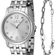 Invicta Women's 48255 Angel Quartz 3 Hand Silver Dial Watch