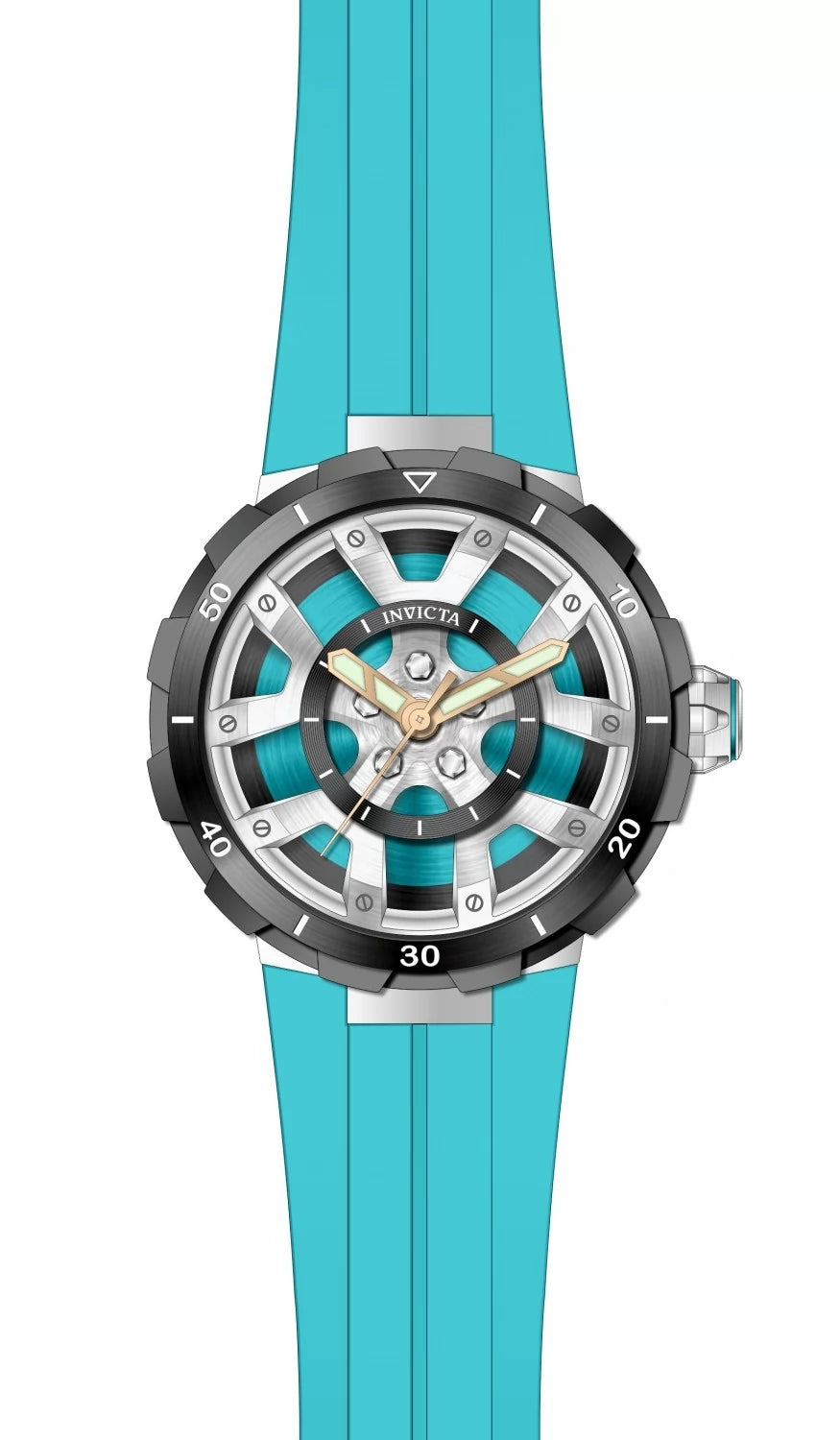 Invicta Men's 49442 Invicta Racing Quartz PC21S Light Blue, Silver, Black Dial Watch
