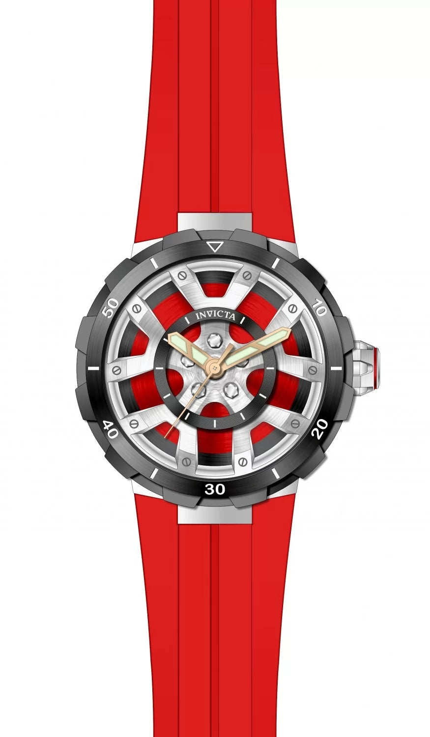 Invicta Men's 49445 Invicta Racing Quartz PC21S Red, Silver, Black Dial Watch