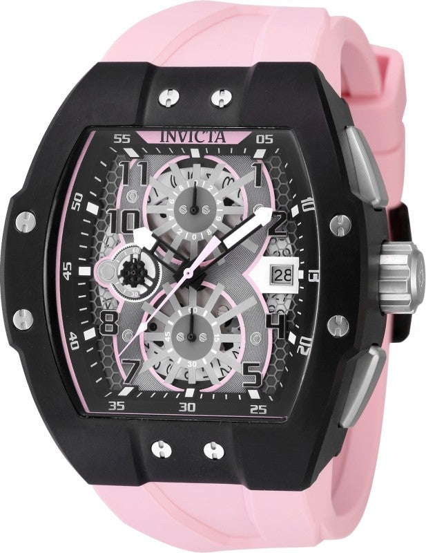 Invicta Men's 48336 Invicta Racing Quartz VD57 Transparent, Pink, Black Dial Watch