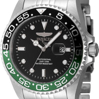Invicta Men's 48387 Pro Diver Quartz 3 Hand Black Dial Watch