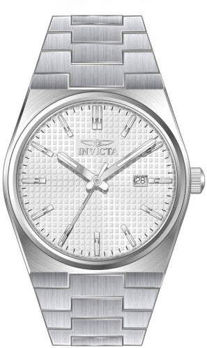 Invicta Men's 48393 Speedway Quartz 3 Hand Silver Dial Watch