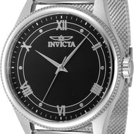 Invicta Men's 48479 Celestial Quartz 3 Hand Black Dial Watch