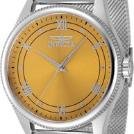 Invicta Men's 48481 Celestial Quartz 3 Hand Yellow Dial Watch