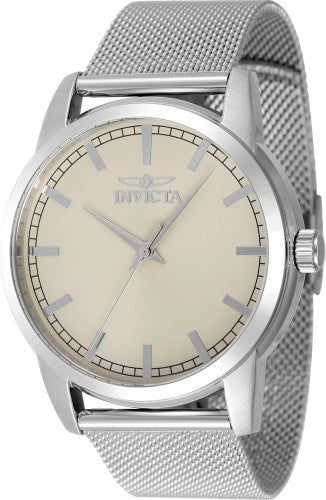 Invicta Men's 48505 Celestial Quartz 3 Hand Ivory Dial Watch