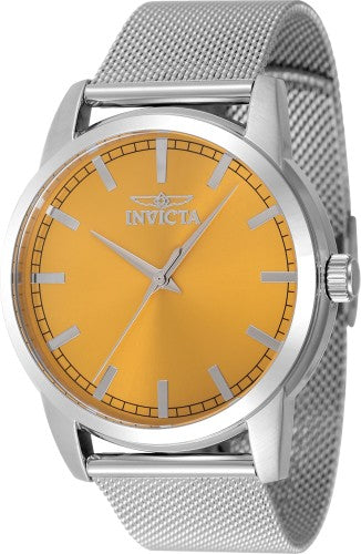 Invicta Men's 48506 Celestial Quartz 3 Hand Yellow Dial Watch