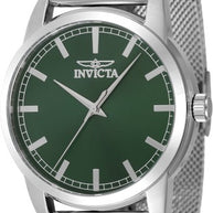 Invicta Men's 48507 Celestial Quartz 3 Hand Green Dial Watch