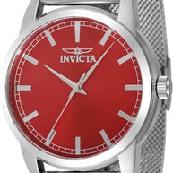 Invicta Men's 48509 Celestial Quartz 3 Hand Red Dial Watch