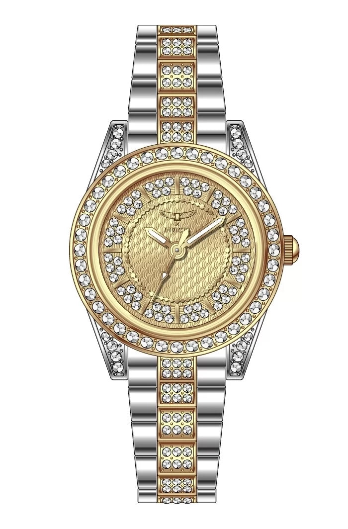 Invicta Women's 69064 Wildflower Quartz PC21S Gold Dial Watch