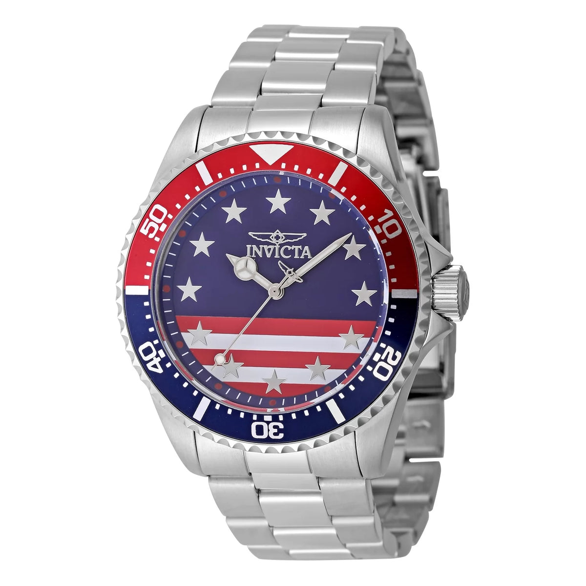 Invicta Men's 48942 Pro Diver Quartz PC21 Red, White, Blue Dial Watch