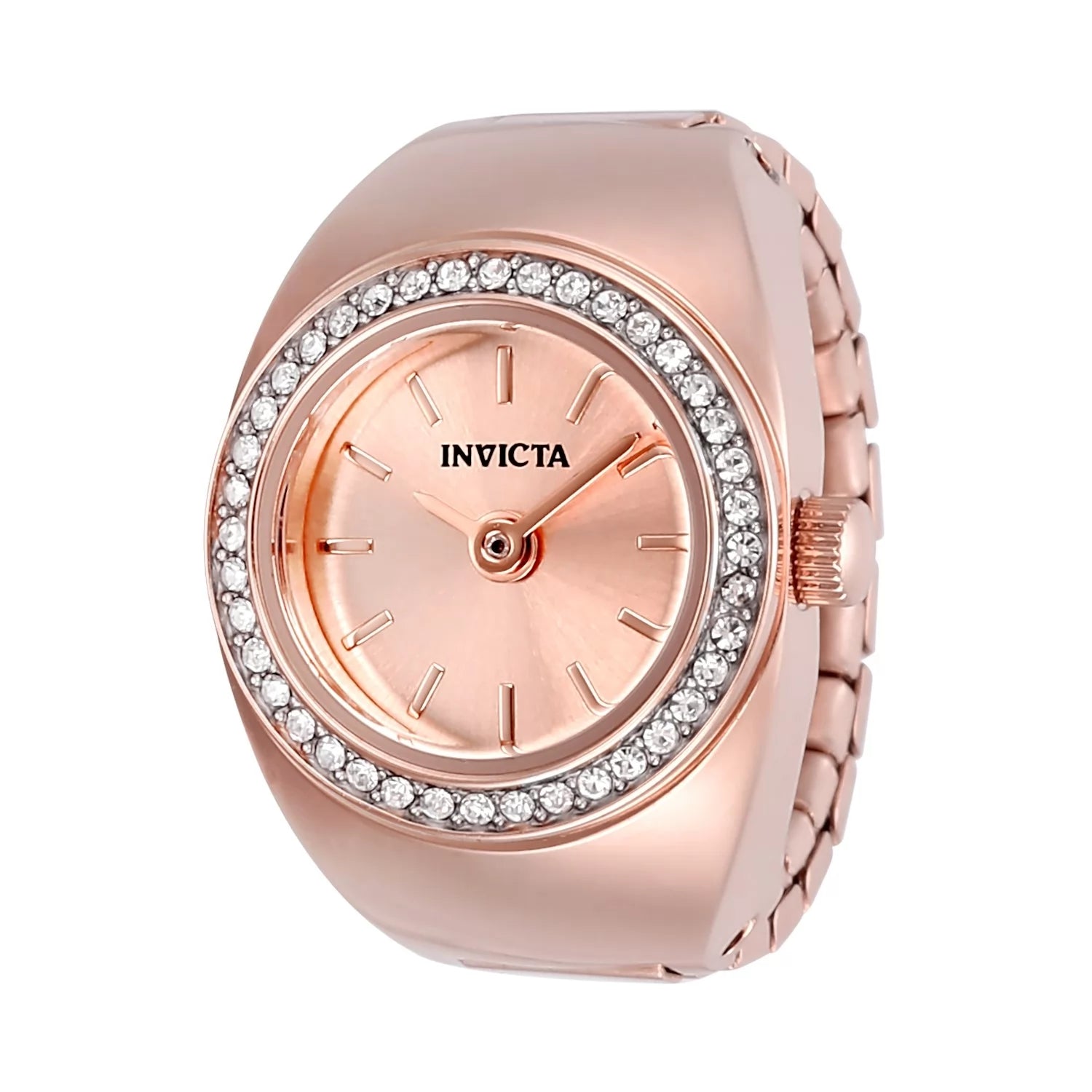 Invicta Women's 48945 Mini Ring Watch Quartz 2 Hand Rose Gold Dial Watch