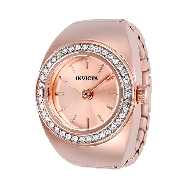 Invicta Women's 48945 Mini Ring Watch Quartz 2 Hand Rose Gold Dial Watch