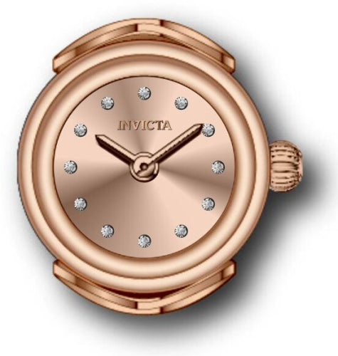 Invicta Women's 48575 Mini Quartz 2 Hand Rose Gold Dial Ring Watch