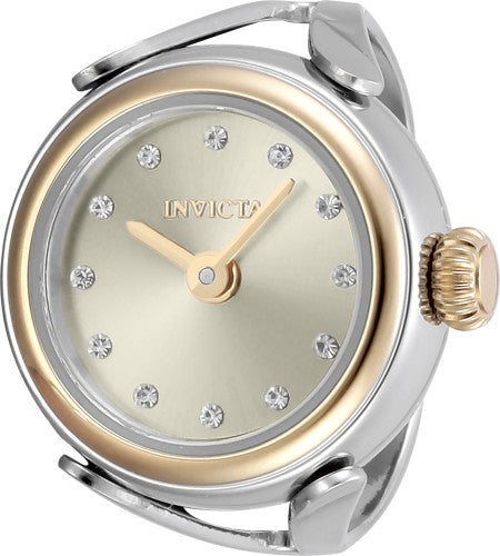 Invicta Men's 48576 Mini Quartz 2 Hand Gold Dial Ring Watch