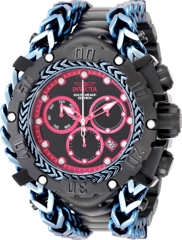 Invicta Men's 48611 Gladiator Quartz Z60 Hot Pink, Black Dial Watch