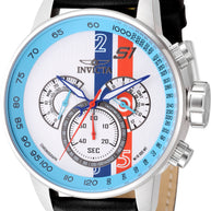 Invicta Men's 48615 S1 Rally Quartz Chronograph Light Blue, Red, White, Blue Dial Watch