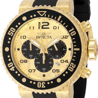 Invicta Men's 48618 Pro Diver Quartz Chronograph Gold, Black Dial Watch