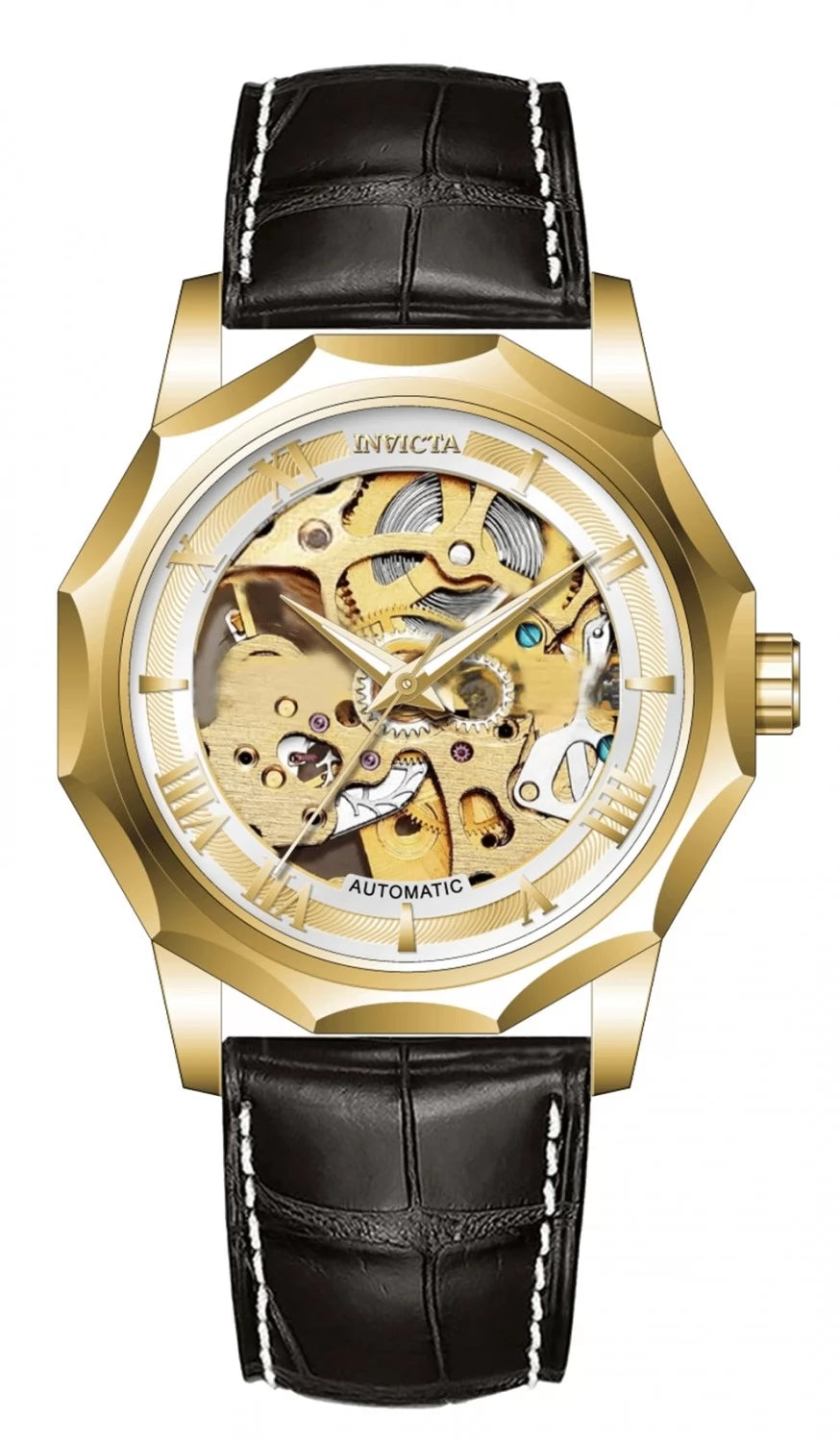 Invicta Men's 69124 Objet D Art Automatic LG0801B Gold Dial Watch