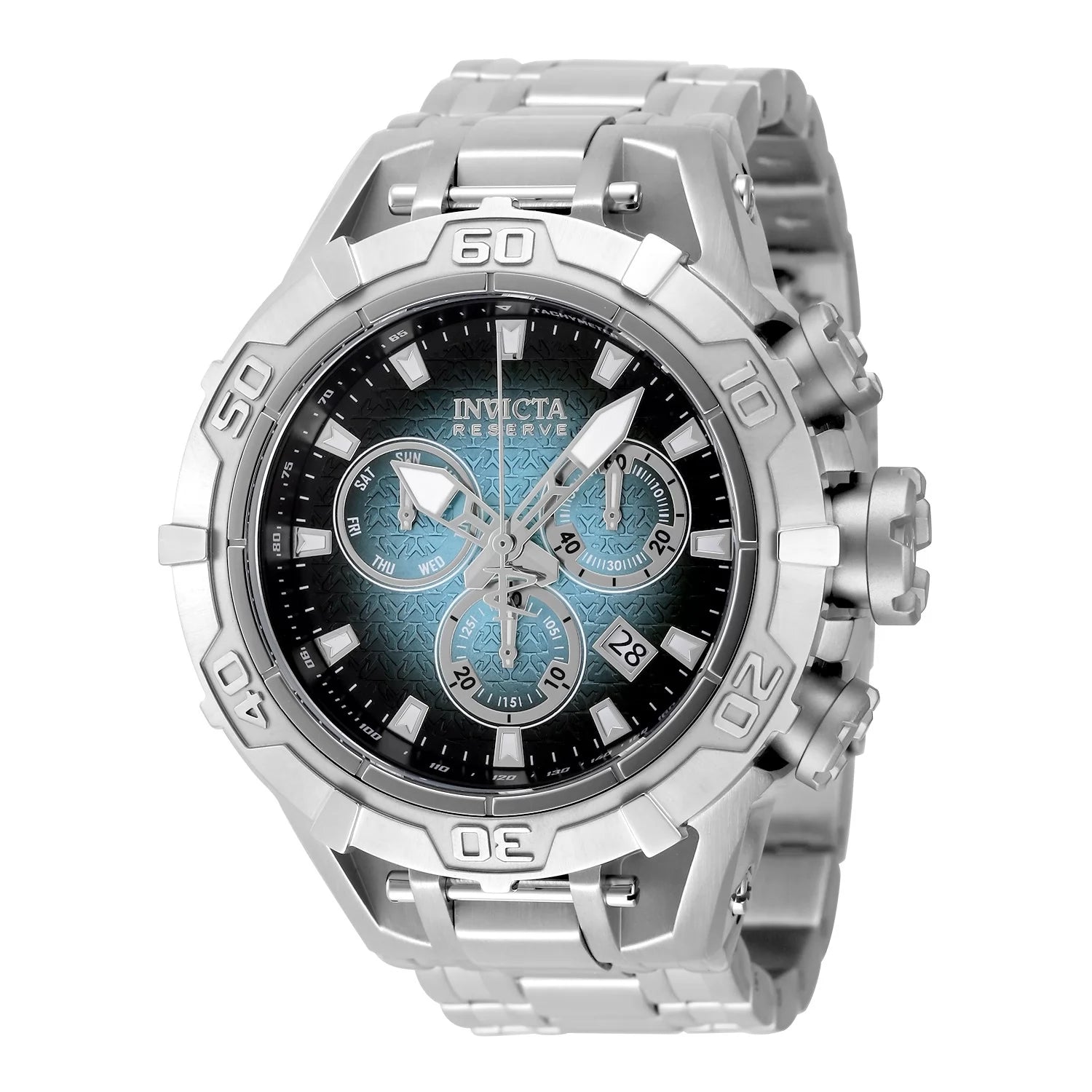 Invicta Men's 47850 Reserve Quartz 3 Hand Black, Blue Dial Watch