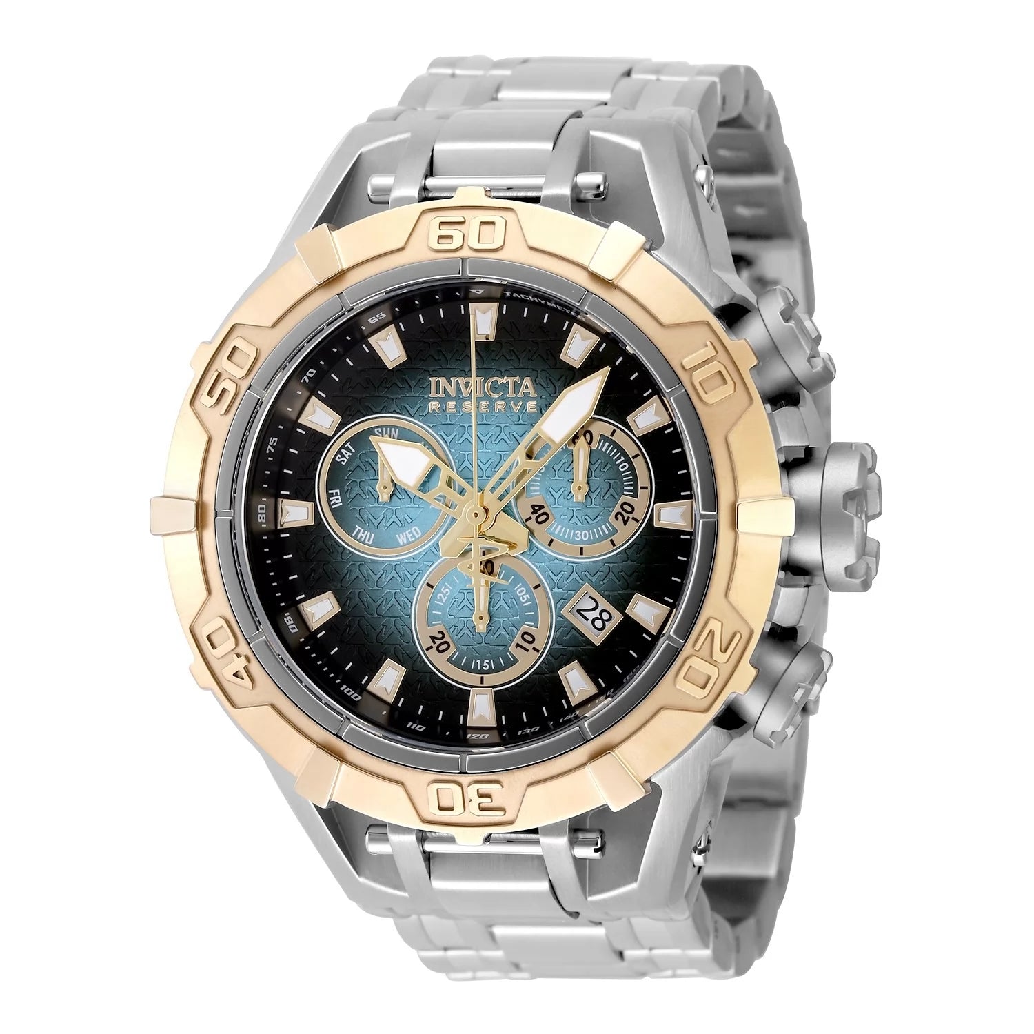 Invicta Men's 47852 Reserve Quartz 3 Hand Black, Blue Dial Watch