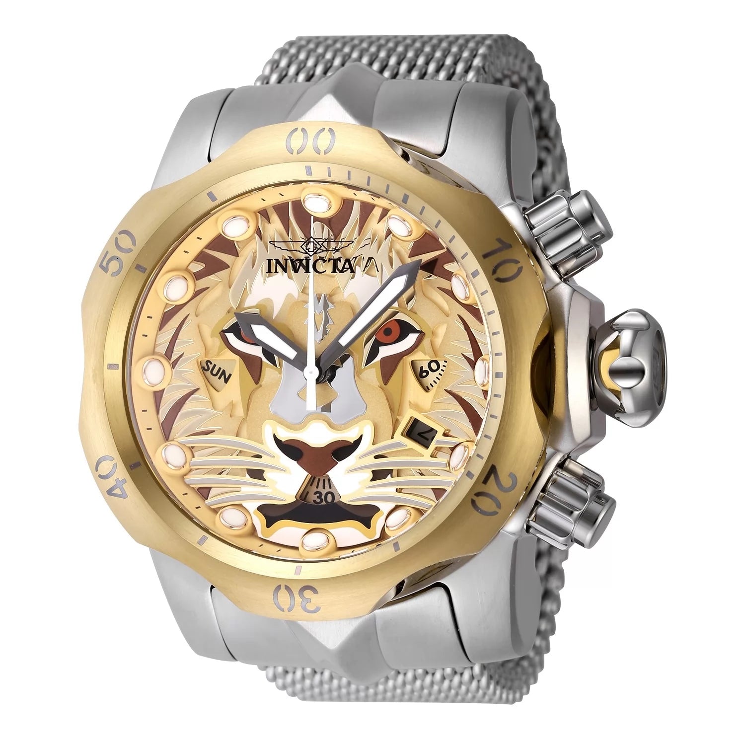 Invicta Men's 48171 Venom Quartz Multifunction Antique Silver, Gold, Brown, Copper Dial Watch