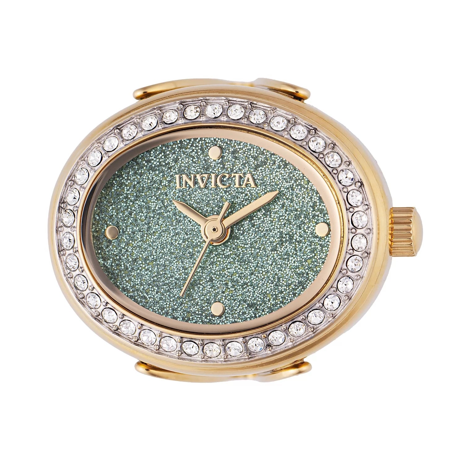Invicta Women's 49602 Mini Quartz 2 Hand Green Dial Ring Watch