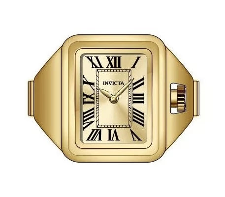 Invicta Women's 49895 Mini Quartz Gold Dial Ring Watch